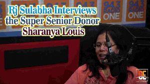 Rj Sulabha Interviews the Super Senior Donor Sharanya Louis