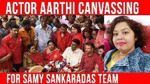 Actor Aarthi Canvassing For Samy Sankaradas Team
