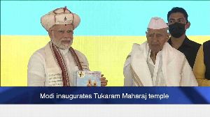 Modi inaugurates Tukaram Maharaj temple
